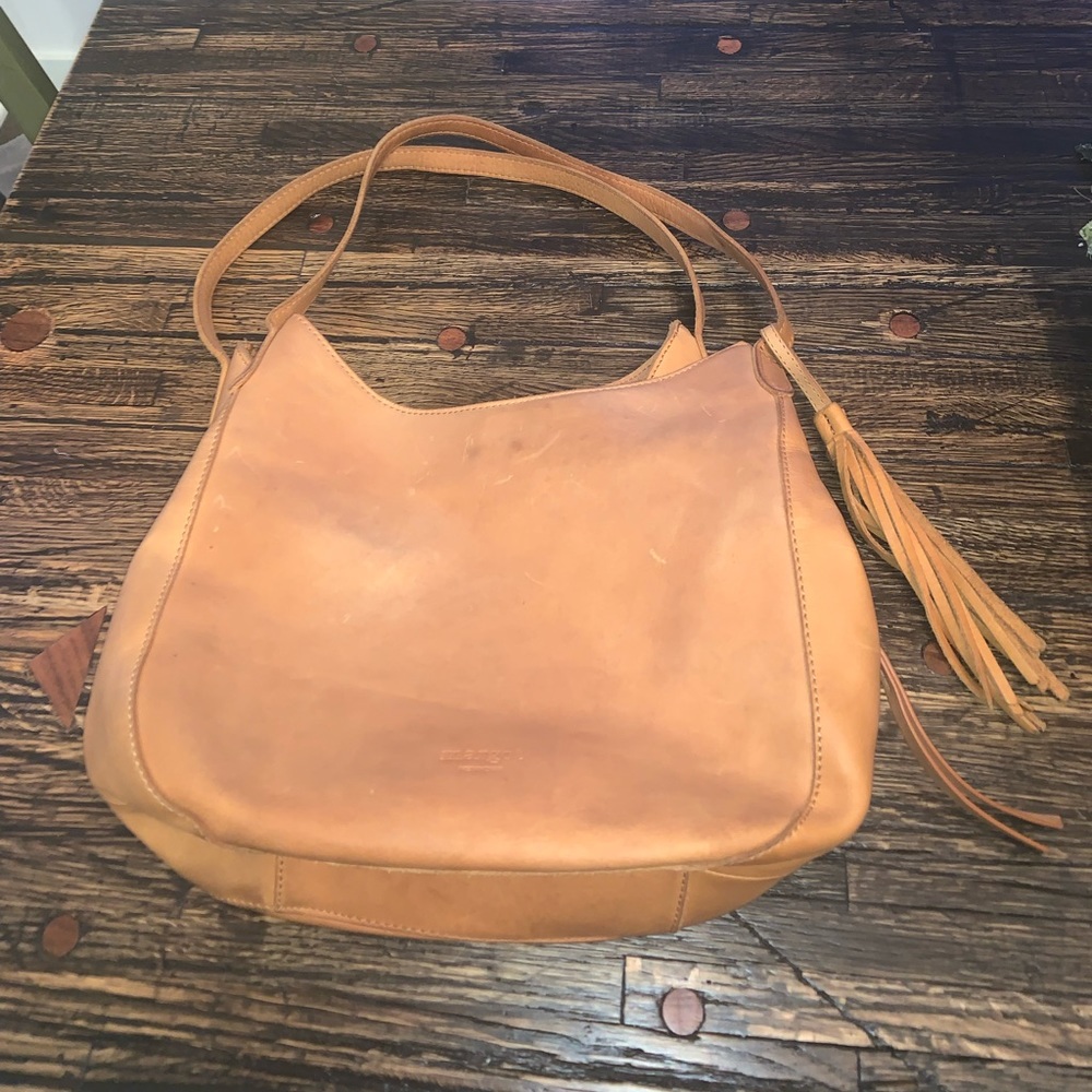 Margot Camel Genuine Leather Handbag